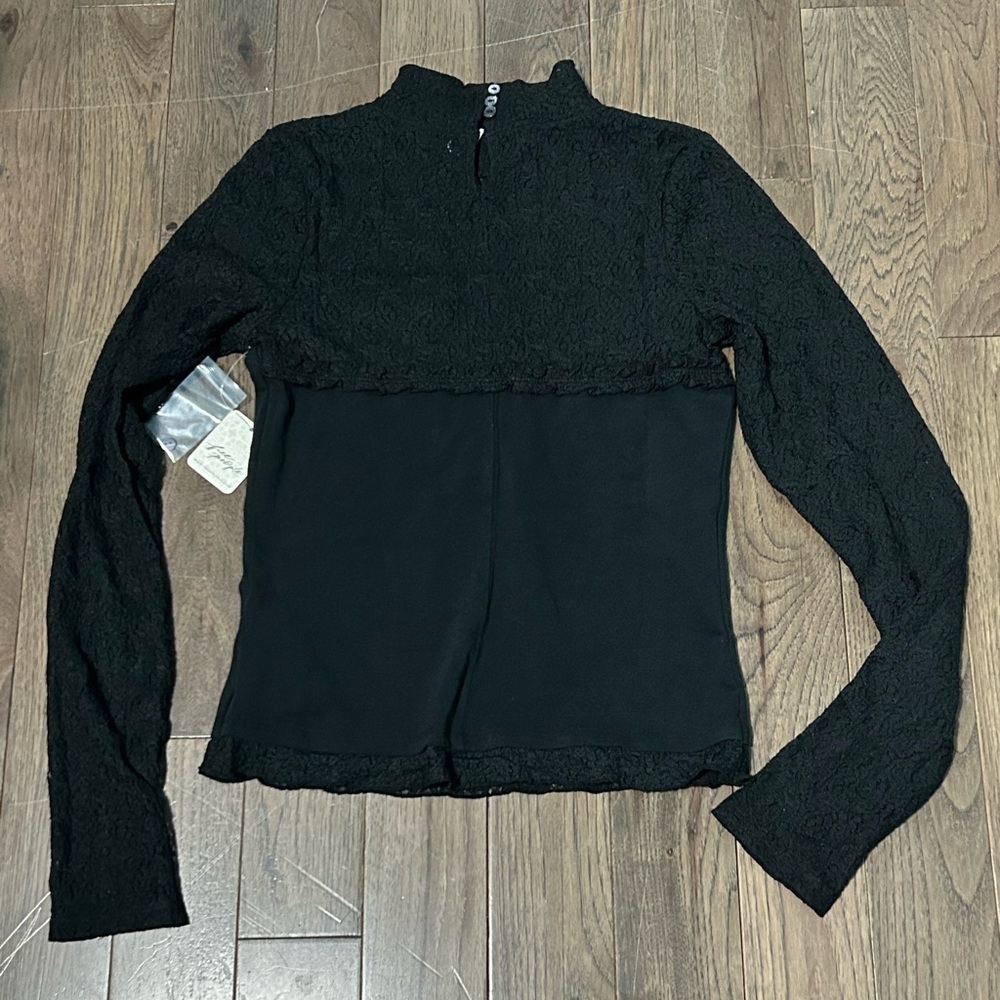 NWT Free People Miya Lace Sleeve Blouse sz:small - Picture 6 of 8